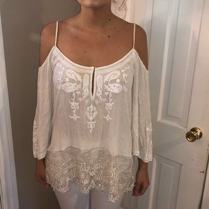 Urban outfitters off the shoulder shirt